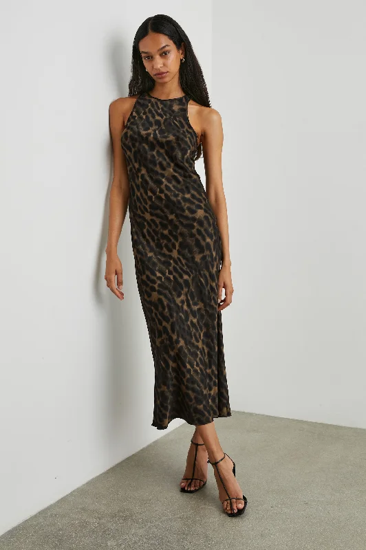 Limited Styles SOLENE DRESS - UMBER LEOPARD