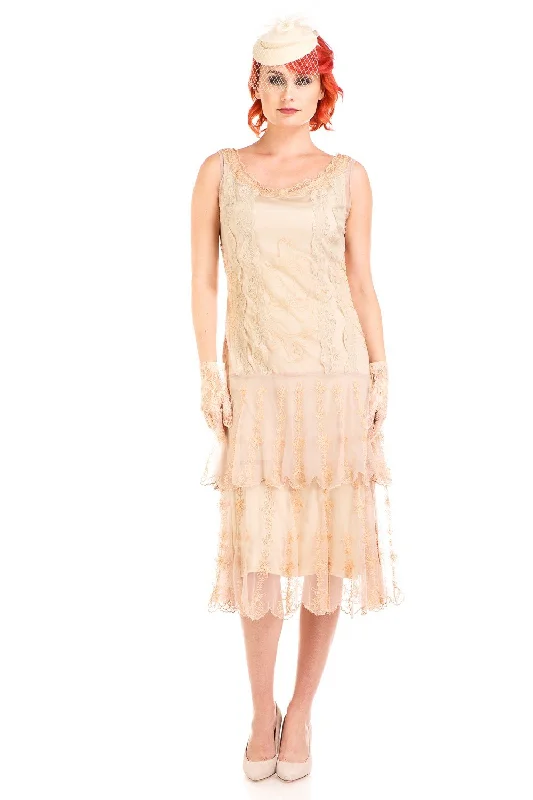 Effortless Sophistication Eva 1920s Flapper Style Dress in Vintage by Nataya
