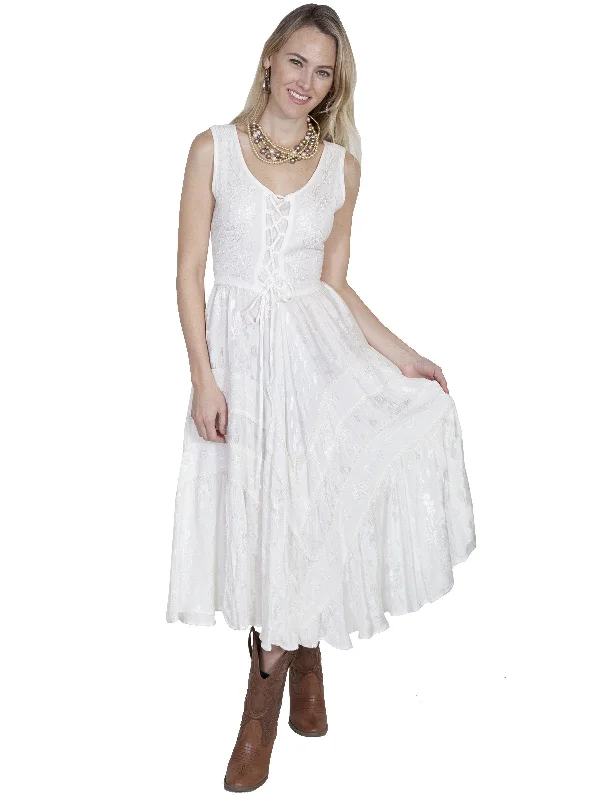 Fashion Forward Femme Joey's Canteen Cowgirl Dress in Ivory