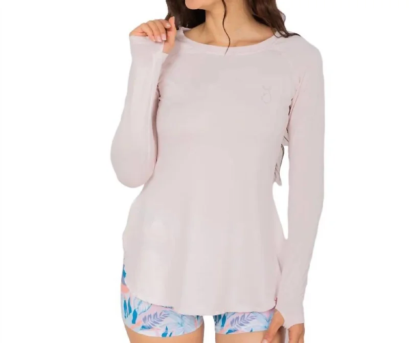 Timeless Women's Outfit Solid Flowy Performance Top In Baby Pink