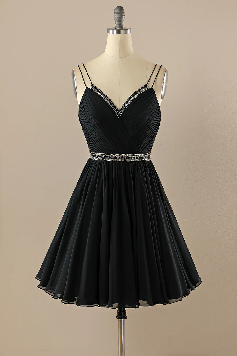 Classic Women's Clothing Styles V neck Little Black Dress