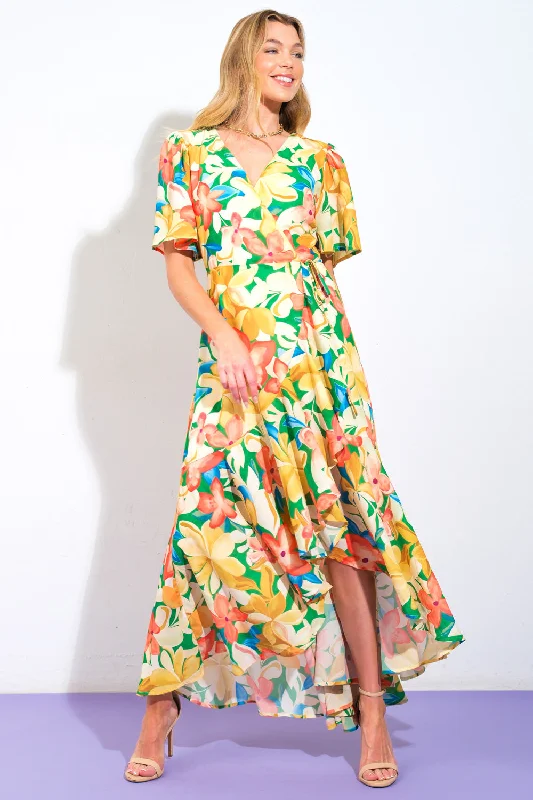 Hurry! Special Deals Ending Soon ELABORATE CHARM WOVEN HI-LO DRESS