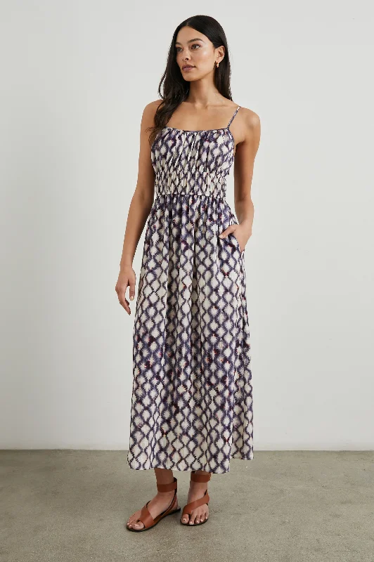 Daily Essentials FATIMA DRESS - IRIS SHIBORI
