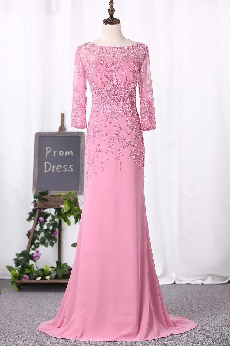 Wardrobe Essentials Mermaid  Chiffon Beaded Bodice Mother Of The Bride Dresses