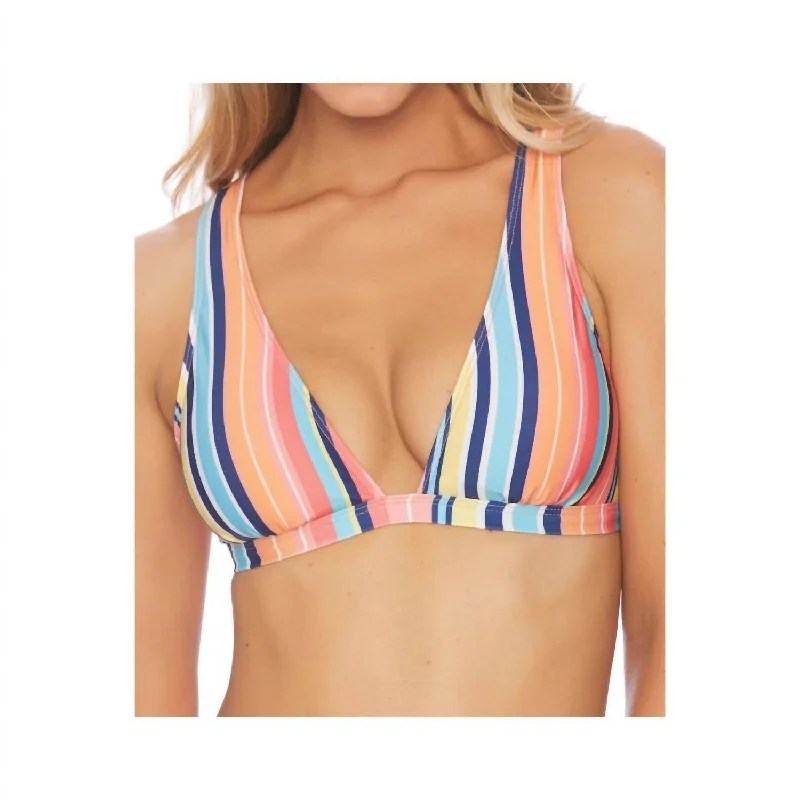 Women's Seasonal Attire Halter Bra Bikini Top In Juicy Fruit Multi
