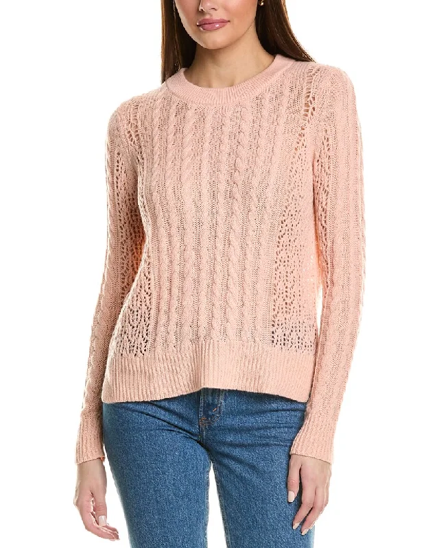 Casual Attire For Women Autumn Cashmere Pointelle & Cable Cashmere Sweater