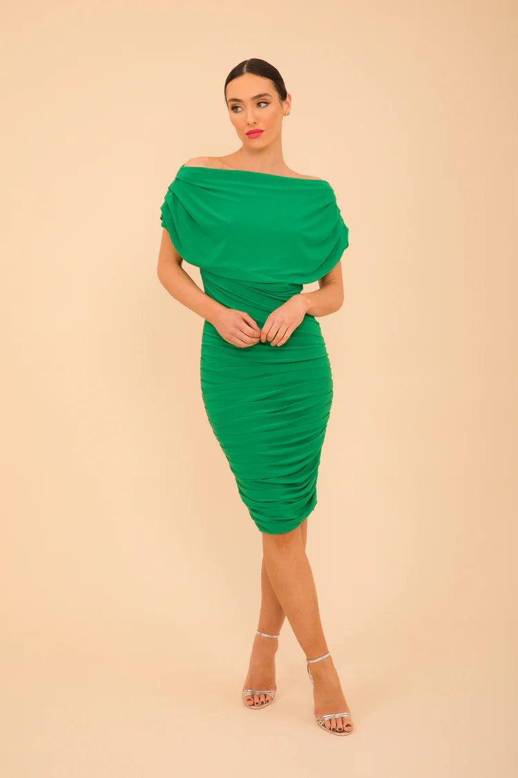 Minimalist Style OXYGEN JERSEY DRESS (GREEN)