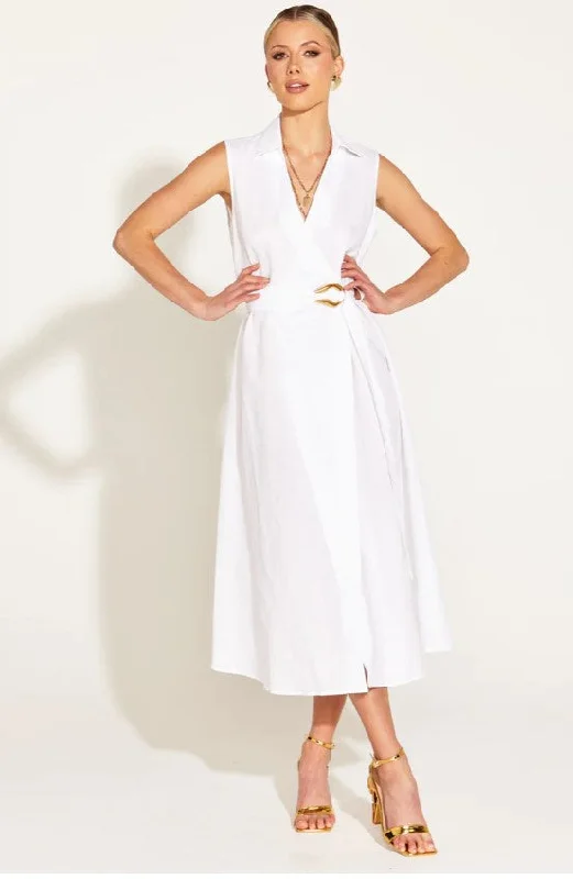 Women's Athleisure Apparel Walk in the park dress white
