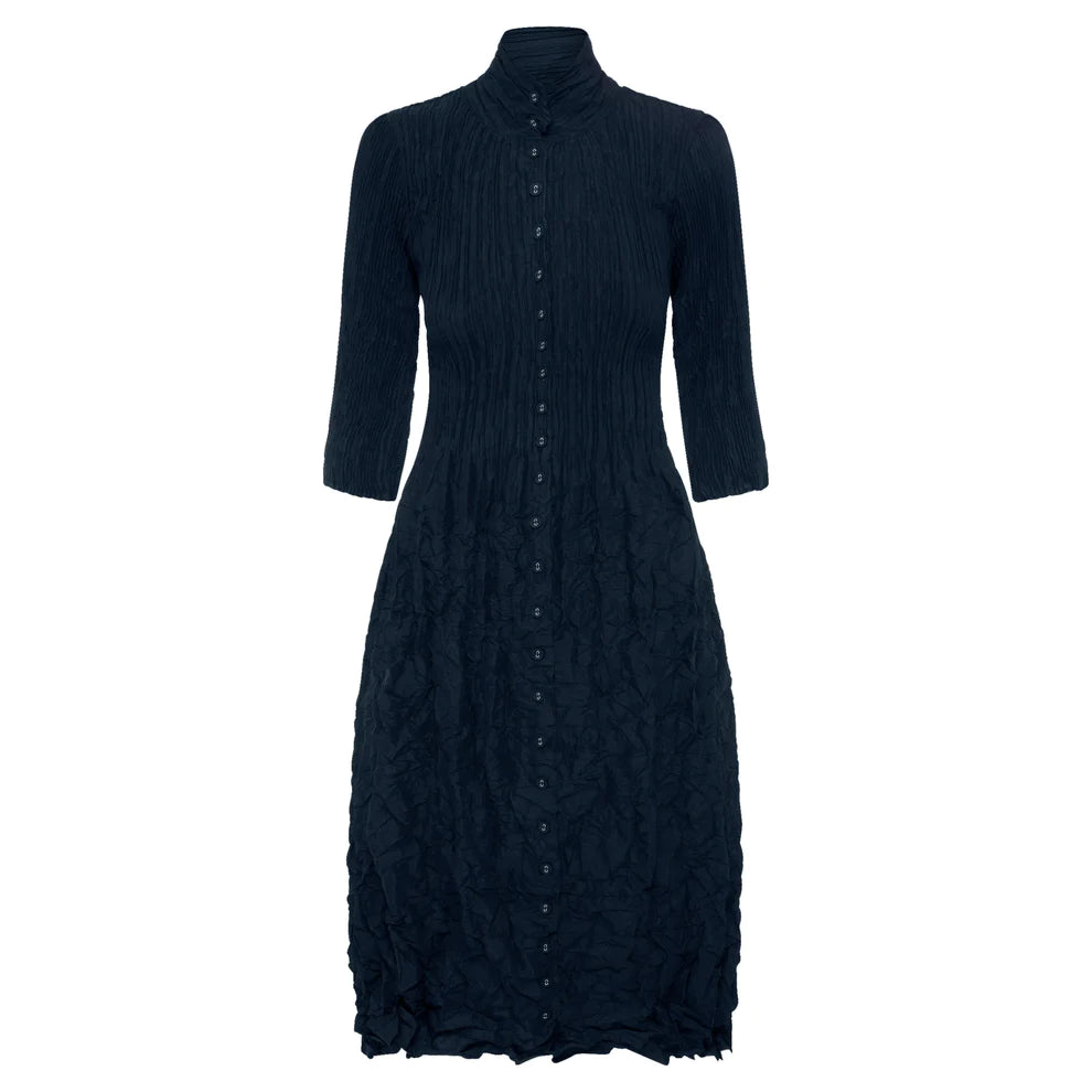 Preppy Style Alquema Nehru Midnight Coat Dress