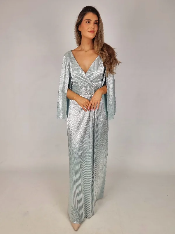 Sophisticated Outfits Access Metallic Green Dress