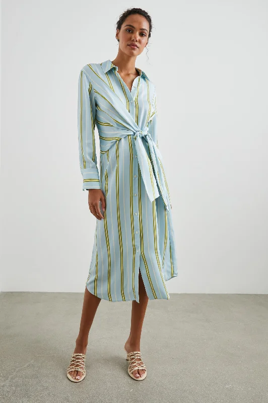 Fashion Forward LACEY DRESS - HONEYDEW STRIPE
