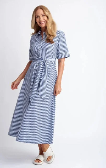 Seasonal Sale GC Stripe navy/white dress
