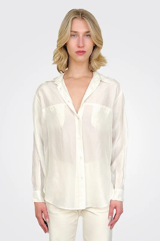 Retro Style Promotions Double Pocket Shirt - Frangipani