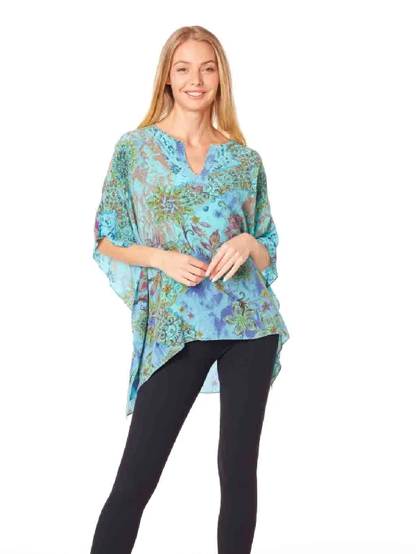 Fashion Sale Tianello "Felina" Print Washable Silk "Ceravé Kaftan"