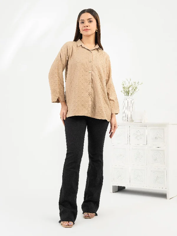 Cozy Chic Promotions Dyed Raw Silk Top