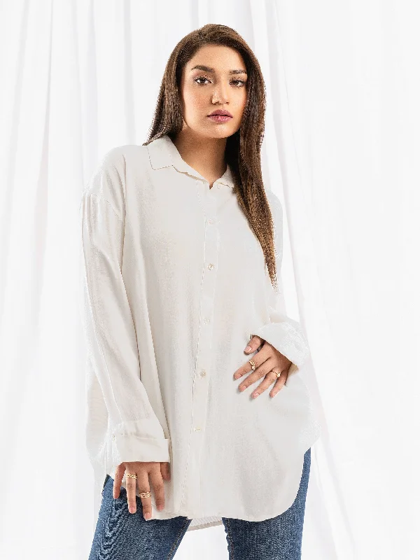 Chic Styles Raw Silk Top