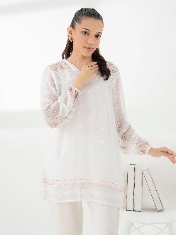 Massive Selection Sale Embroidered Chiffon Top