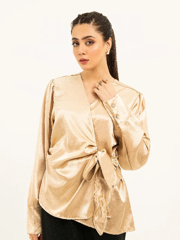 Seasonal Clearance Silk Wrap Top