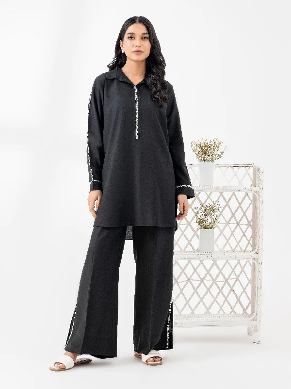 Cozy Comfort Style Sale Dyed Raw Silk Co-Ord Set