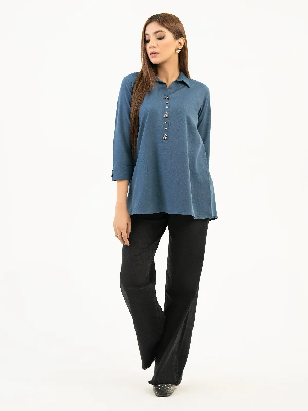 Final Sale Khaddar Top-Dyed