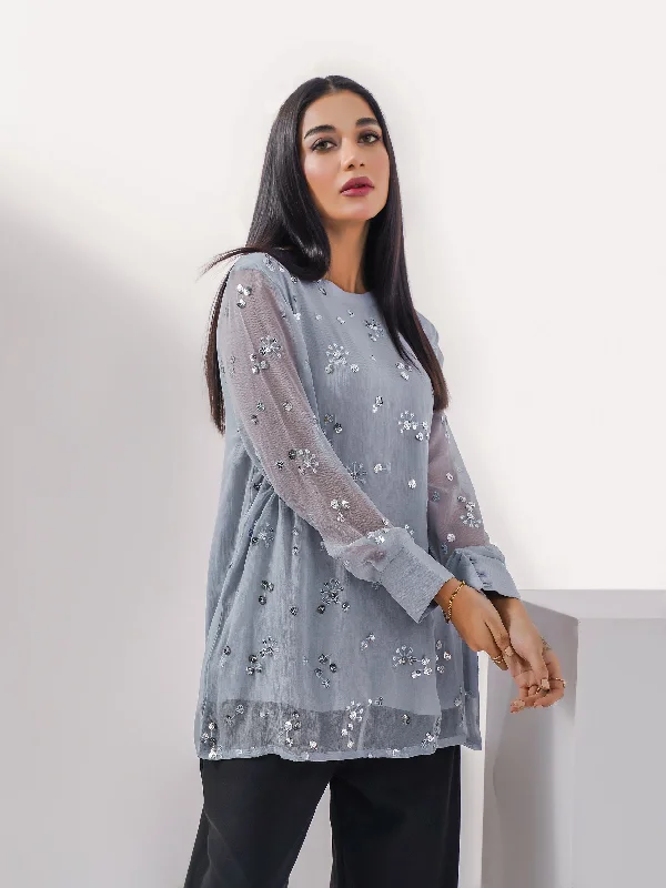 Style Redefined Chiffon Embroidered Top