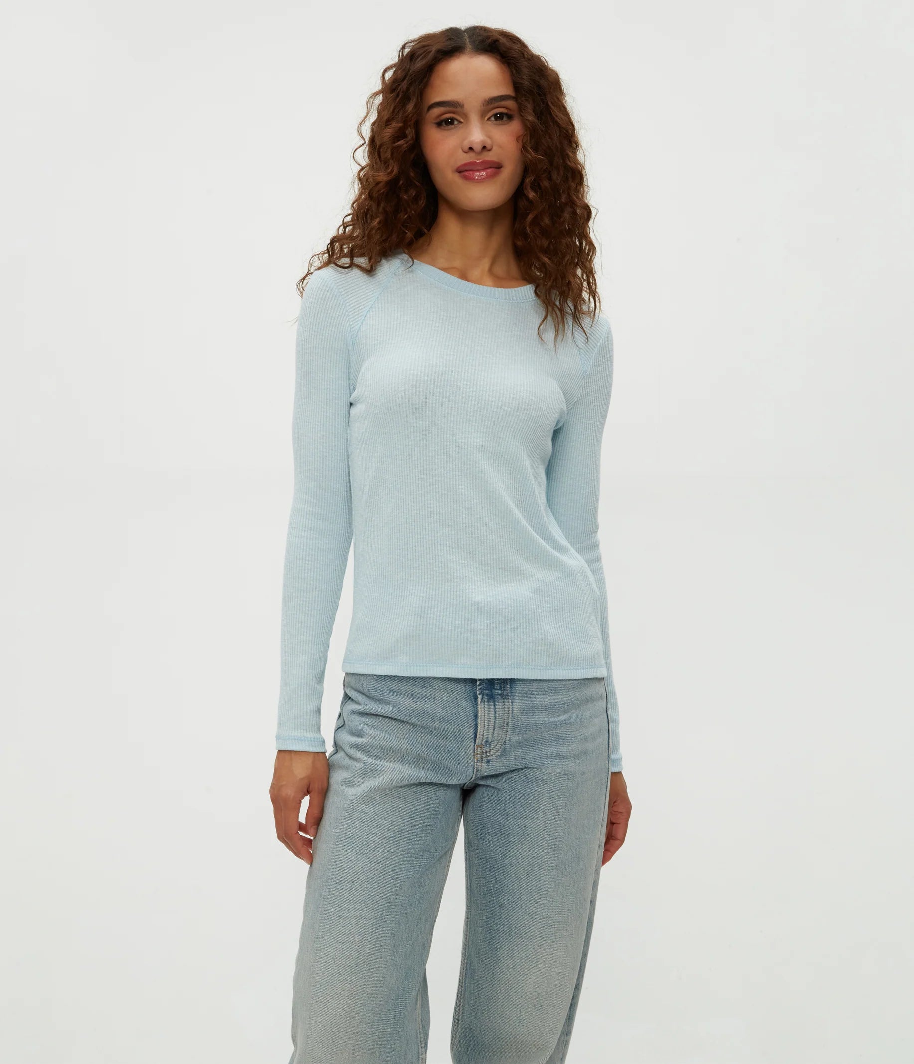 Fall Sale, Prices Drop Paige Crewneck Ribbed Top - Fountain