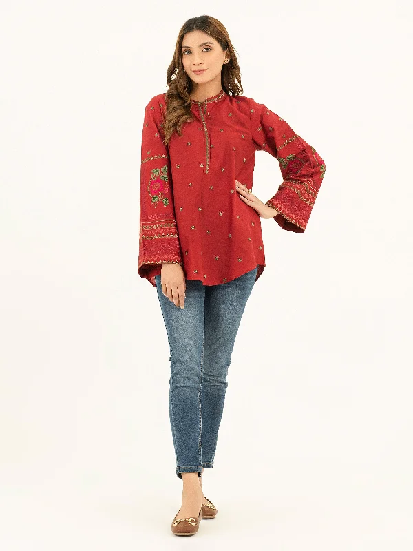 Trendy Styles Embroidered Winter Cotton Top