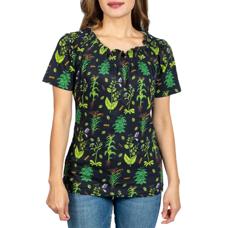 Hot Items Genetic Plants Smocked Top