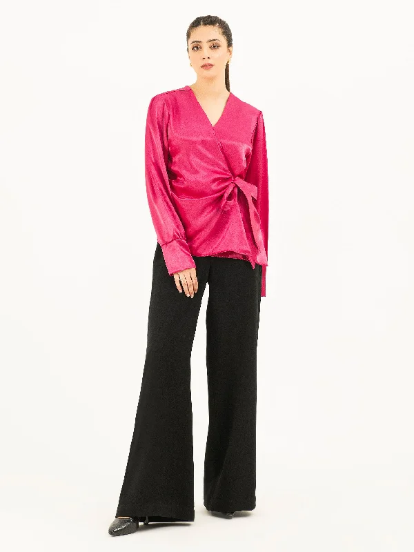 Unbeatable Deals Silk Wrap Top