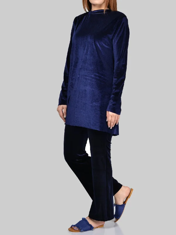 Fashion Sale Velvet Shirt-Blue