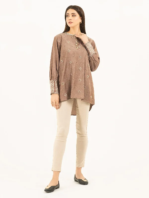 Season Offer Embroidered Viscose Top