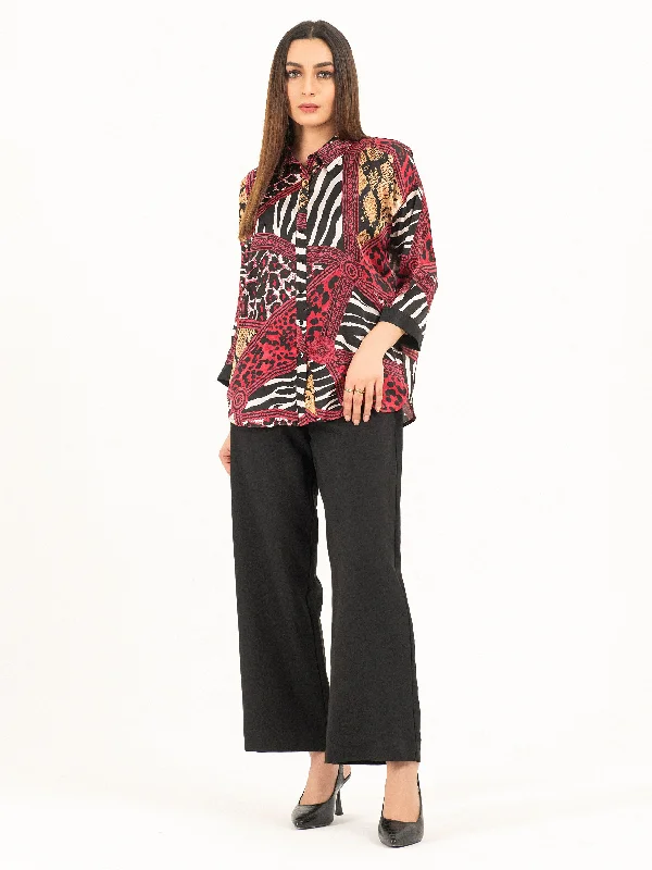 Vintage-Modern Style Offers Printed Silk Top