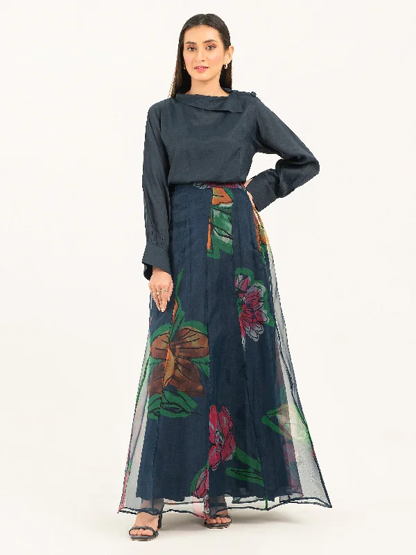 Limited Time Deal 2 Piece Raw Silk Co-Ord Set - Printed (Pret)