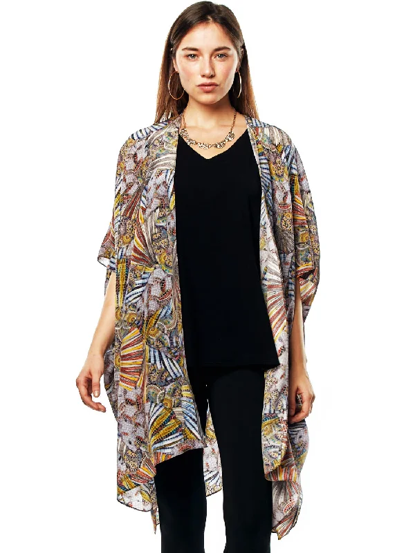 Flash Sale Fever Tianello "LeQueen" Printed Washable Silk "ZEN" Robe