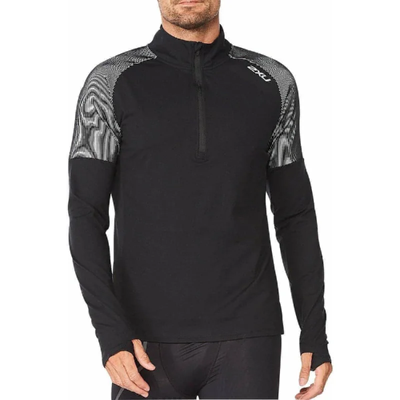 Women's Transitional Attire 2XU Light Speed Half Zip Long Sleeve Mens Running Top - Black