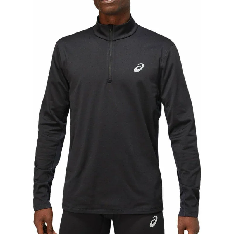 Women's Resort Attire Asics Core Half Zip Winter Long Sleeve Mens Running Top - Black