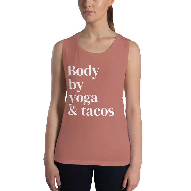 Elegant Clothing For Women Body by Yoga & Tacos - Ladies’ Muscle Tank