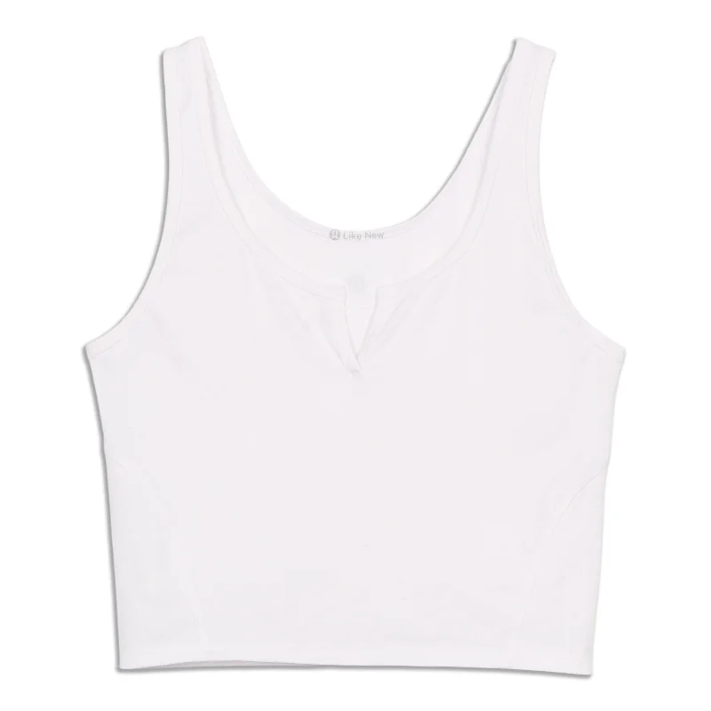 Charming Everyday Clothing For Women Cropped Henley Tank Top - Resale