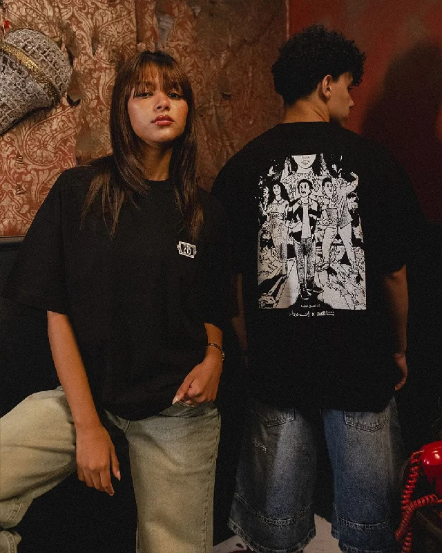 Vintage-Inspired Garments El Beit Beity Black Oversized Tee