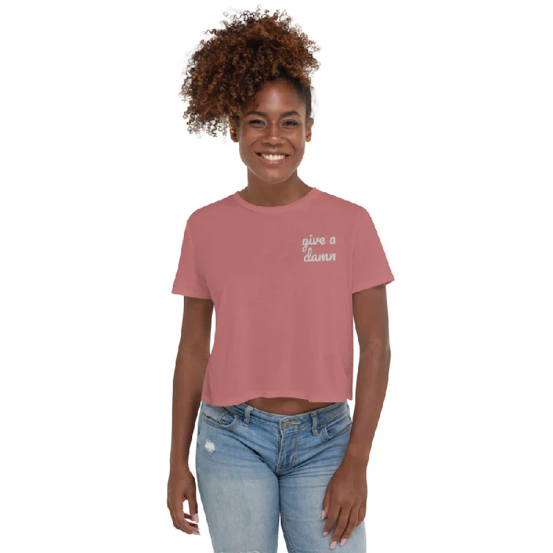 Women's Clothes For Special Occasions Give a damn - Crop Tee