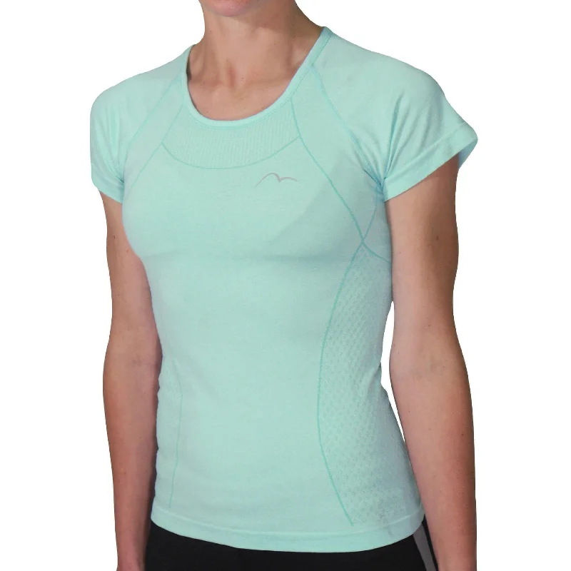 Women's Travel Garments More Mile Seamless Lite Short Sleeve Womens Running Top - Green