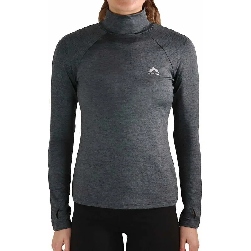 Women's Evening Apparel More Mile Train To Run Womens Long Sleeve Funnel Neck Running Top - Grey