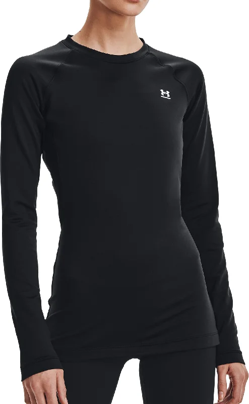 Women's Trendy Outfit Under Armour ColdGear Authentics Long Sleeve Womens Running Top - Black