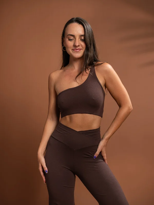 Comfortable Lounge Clothing Zahra Top - Cacao