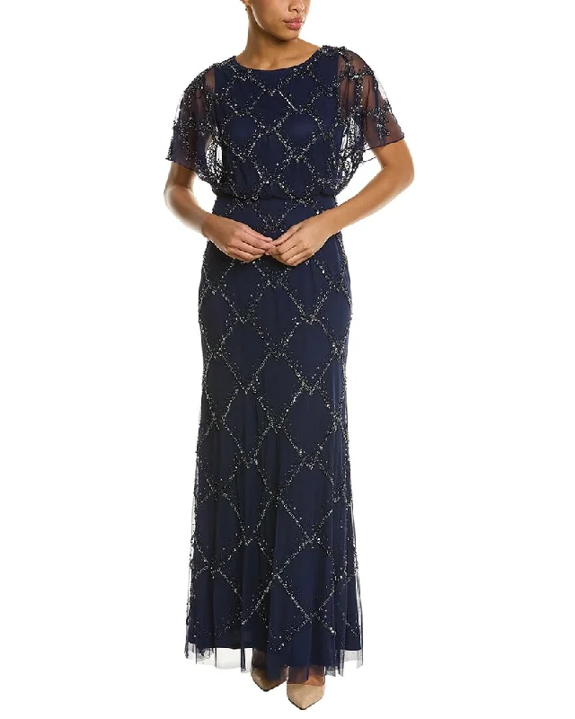 Women's Stylish Professional Apparel Adrianna Papell Beaded Gown