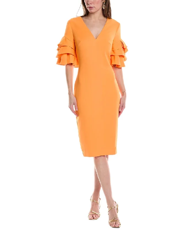 Fashionable Women's Casual Apparel Badgley Mischka Draped Sleeve Dress