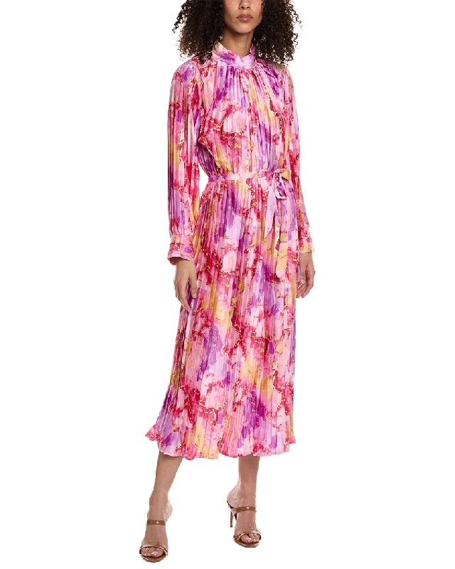 Affordable Luxury Women's Apparel Beulah Accordion Pleated Maxi Dress