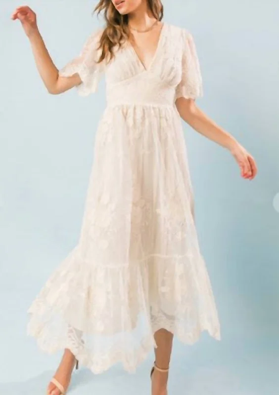 Women's Clothing For Everyday Wear Bohemian Dreams Dress in Ivory