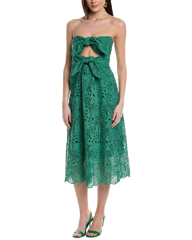 Women's Transitional Outfit FARM Rio Coconut Tree Richilieu Midi Dress