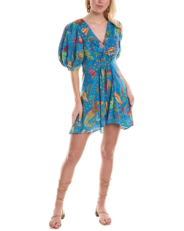 Women's Vintage-Inspired Outfit FARM Rio Ocean Stories Mini Dress